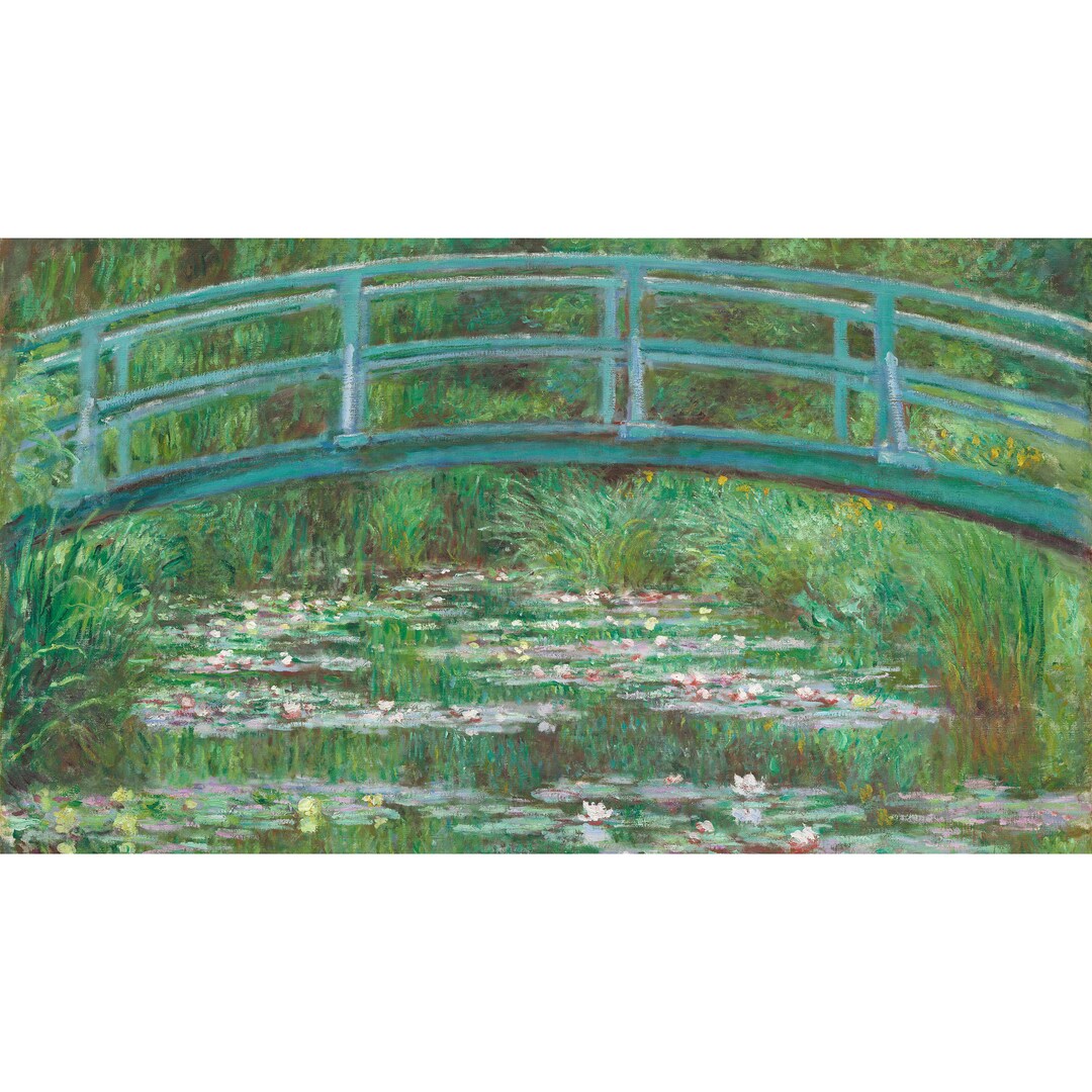 Motorized TV Cover With the Japanese Footbridge by Claude Etsy