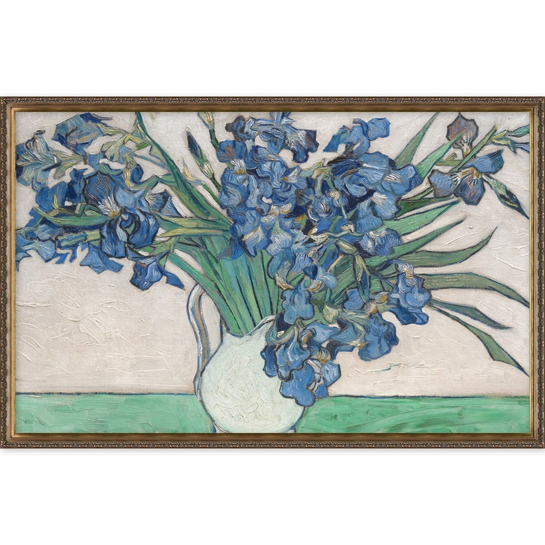 Motorized TV Cover With: the Irises by Vincent Van Gogh - Etsy