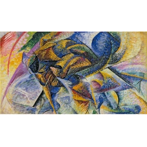 Motorized TV Cover with: Dynamism of a Cyclist by Umberto Boccioni