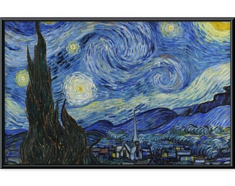 Motorized TV Cover With: the Starry Night by Vincent Van Gogh - Etsy