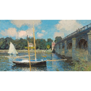 Motorized TV Cover with: The Bridge at Argenteuil by Claude Monet