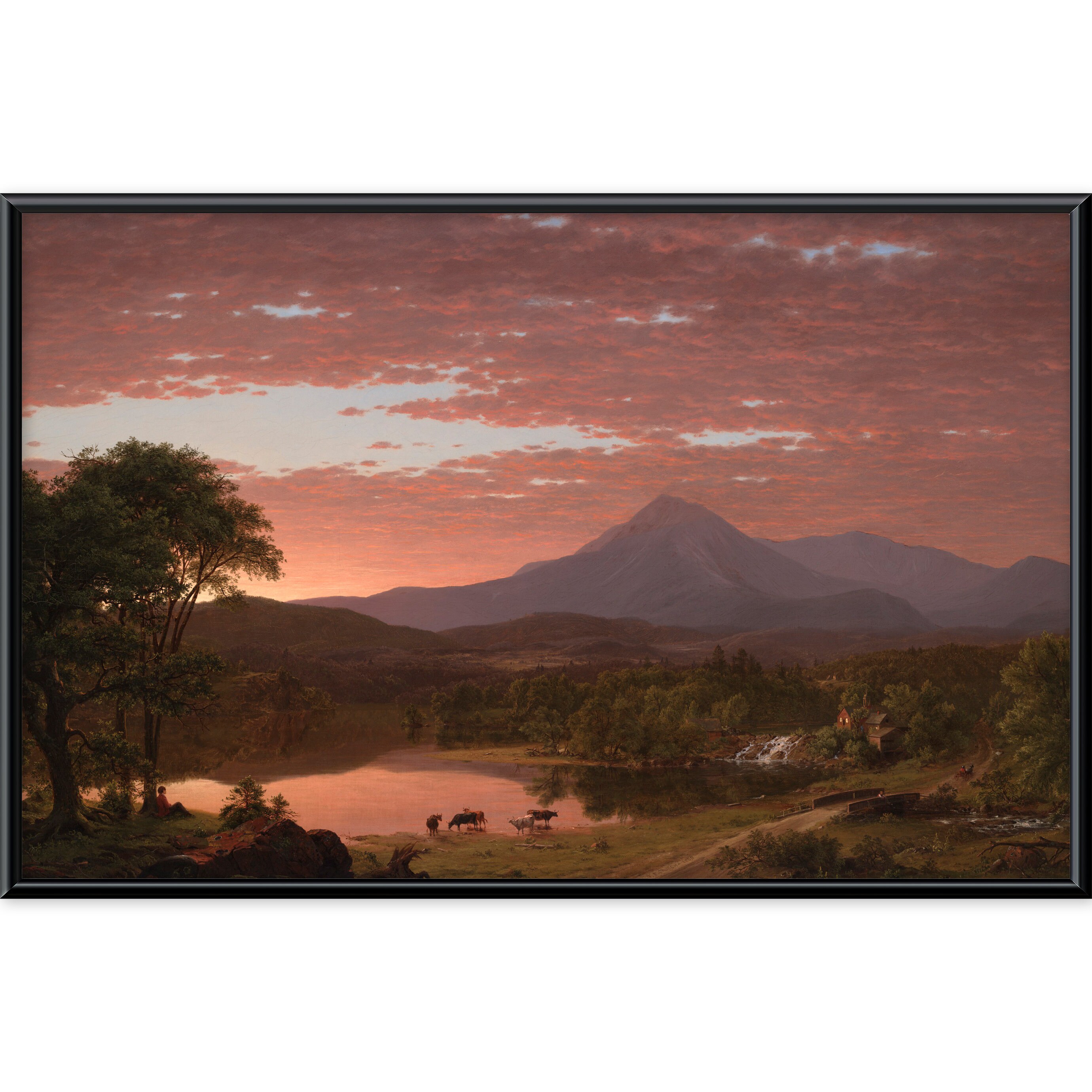 Motorized TV Cover With Mt. Ktaadn by Frederic Edwin Church Etsy