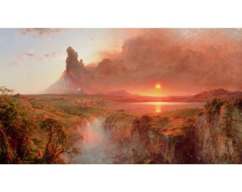 Motorized TV Cover with: Cotopaxi by Frederic Edwin Church