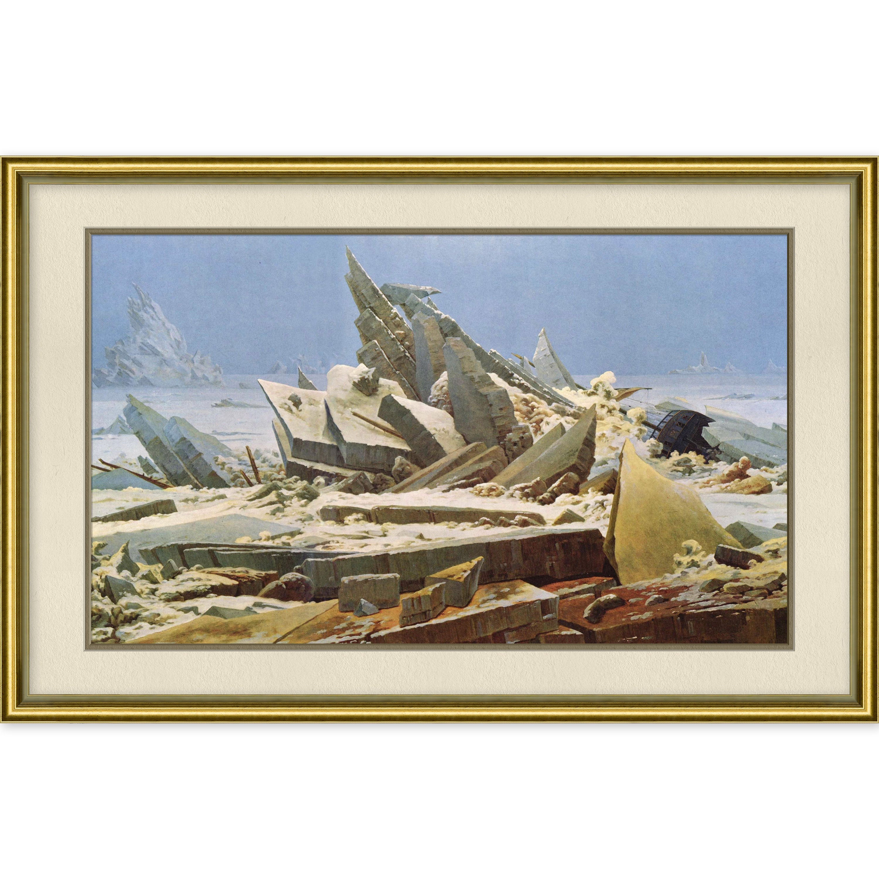 Motorized TV Cover With the Sea of Ice by Caspar David Etsy