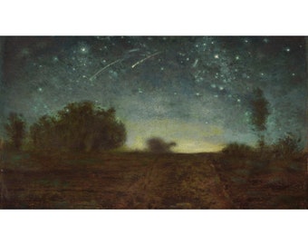 Motorized TV Cover with: Starry Night by Jean Francois Millet