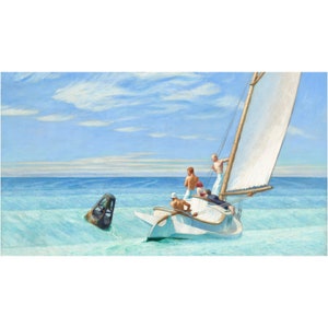 Motorized TV Cover with: Ground Swell by Edward Hopper
