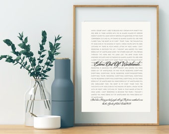 Edens por Amanda Cook Lyric Print