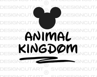 Animal Kingdom Mickey Ears SVG Silhouette Cricut Cut File, Disneyworld Family Trip Png, Animal Safari Design