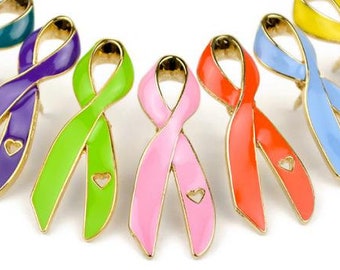 Cancer Awareness Ribbon Enamel Pin