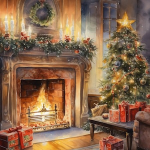 Clipart del caminetto di Natale, 12 PNG di sfondo trasparente di alta qualità, ClipArt di download digitale, licenza commerciale gratuita.