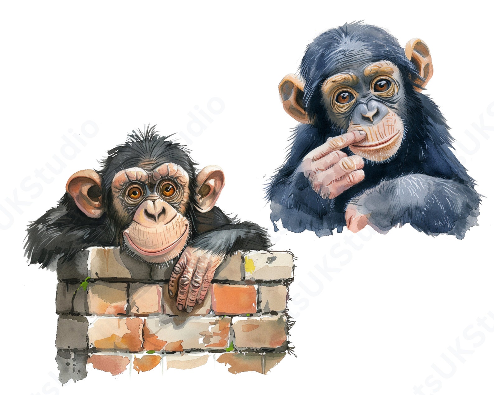 Chimpanzee Clipart, Cartoon Monkey Clipart Images, Zoo Animal Chimp ...