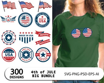 Independence Day SVG MEGA Bundle, 4th of July svg, American svg, USA svg, Patriotic svg, Flag Vector, Flags svg, Instant Download