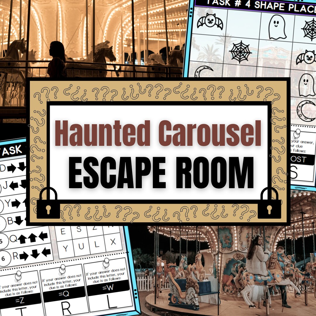 Printable Escape Room for Kids, Halloween Escape Room Kit, Escape Room
