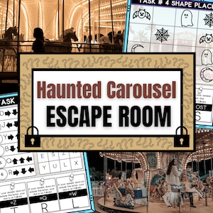 Halloween Escape Room for Kids, Printable Escape Room Kit, Escape Room at Home, Halloween Activities, Halloween Party Game, Sleepover Games