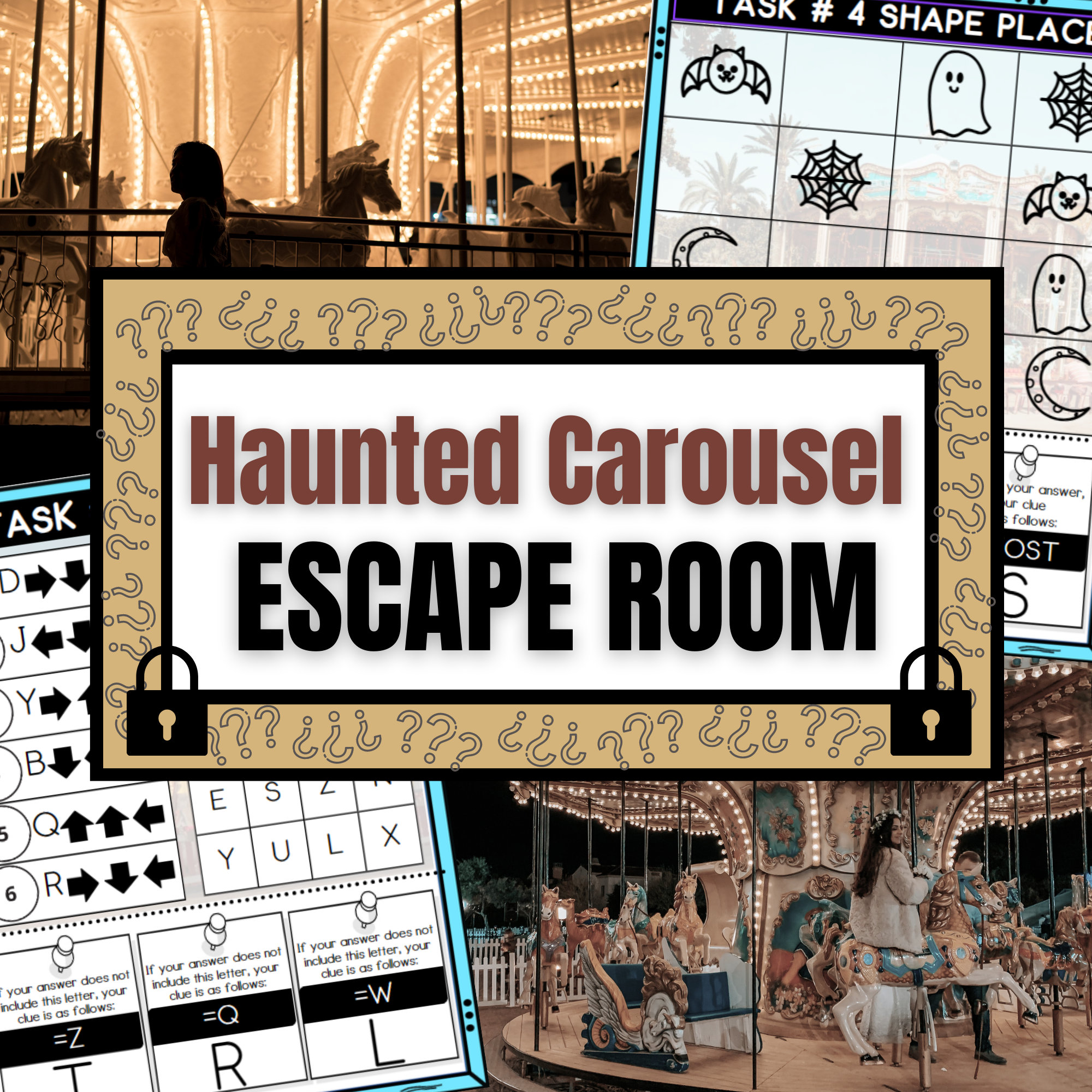 Printable Escape Room for Kids, Halloween Escape Room Kit, Escape Room ...