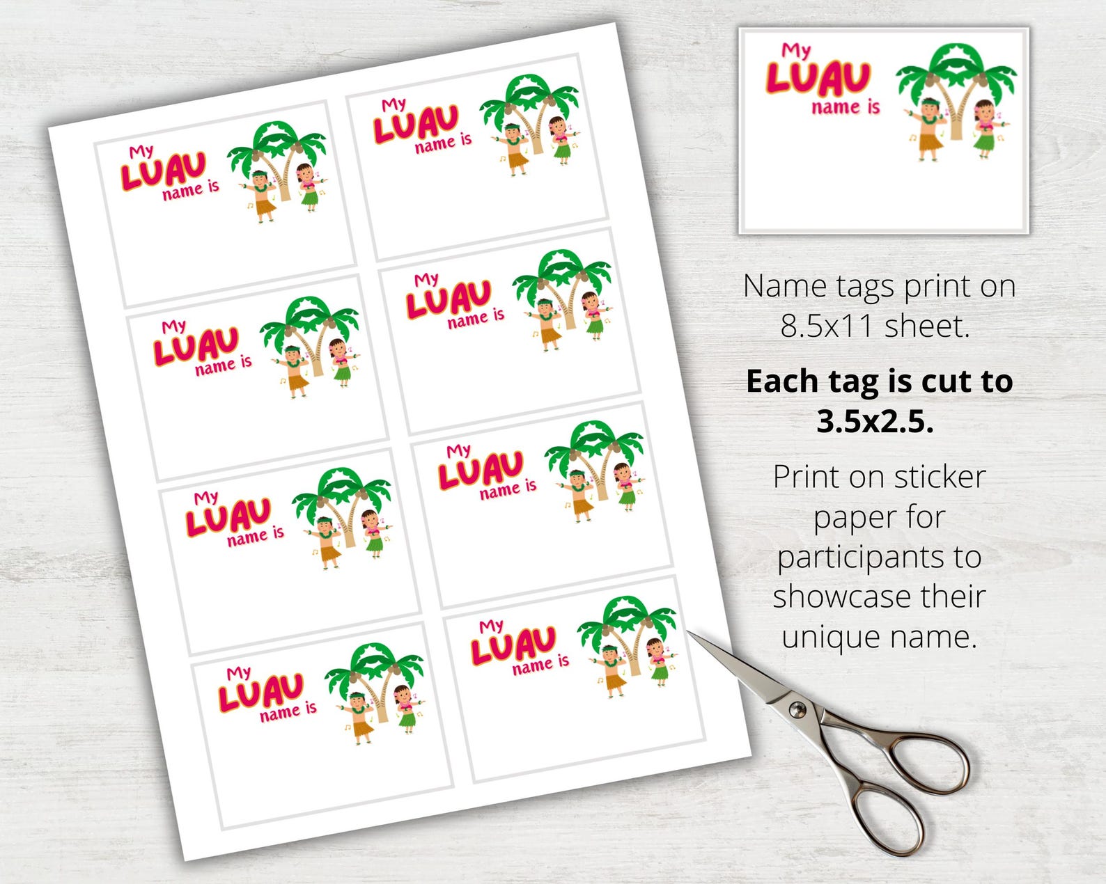 Luau Name Game Printable, What's Your Luau Name Game, Name Generator ...