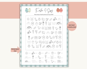 Juego de Espía de Pascua, Espío Imprimible, Ideas de Pascua, Juegos Cristianos, Juegos de Pascua para Niños, Juegos de Aula, Imprimible de Pascua, Actividad de Pascua