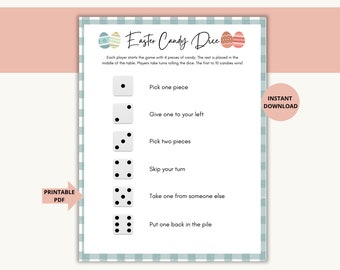 Easter Candy Dice Game, Easter Dice Game, Easter Game, Classroom Games, Family Party Game, Easter Ideas, Easter Games for Kids