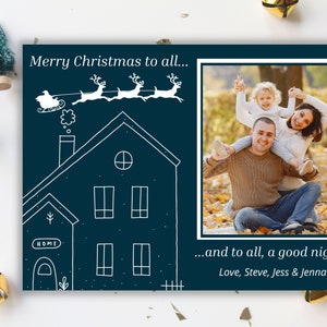 Photo Christmas Card Template | Photo Holiday Card | Family Photo Card | Custom Holiday Card | Editable Christmas Card | Christmas Printable