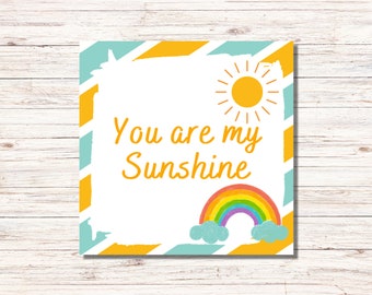 You Are My Sunshine Cookie Tag | Printable Cookie Tag | Cookie Packaging | Cookie Card | Cookie Gift Tag | Summer Tag | Summer Gift Tag