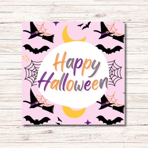 Happy Halloween Tag, Printable Cookie Tag, Cookie Packaging, Cookie Card, Cookie Gift Tag, Sweet Treat Tag, Halloween Treat Tag