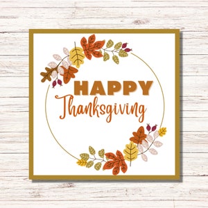 Happy Thanksgiving Cookie Tags, Printable Cookie Tag, Cookie Packaging, Cookie Card, Cookie Gift Tag, Thanksgiving Favors, Treat Bag Tags