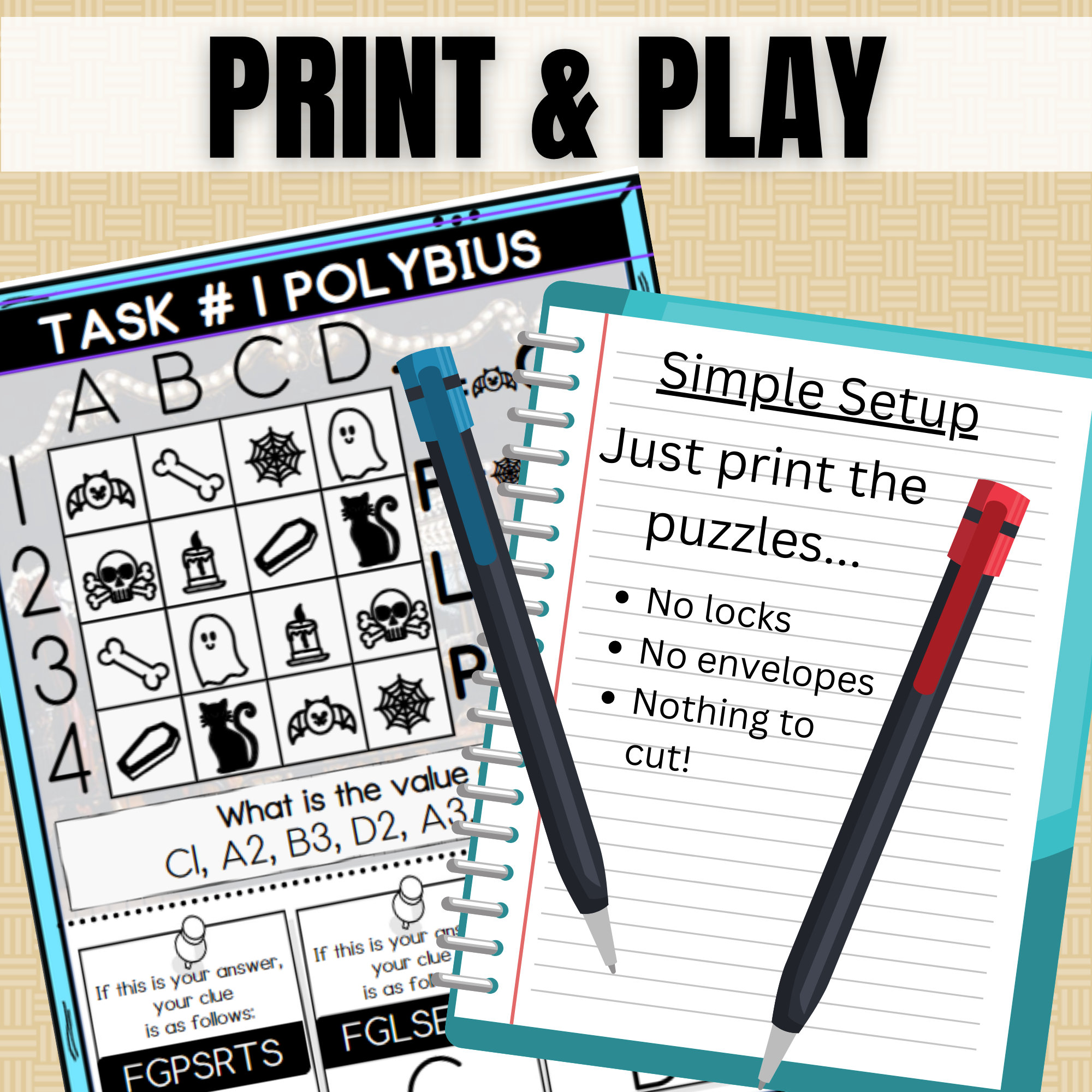 Printable Escape Room for Kids, Halloween Escape Room Kit, Escape Room ...