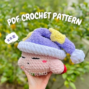 Crochet Sleeping Pink Puff PDF PATTERN