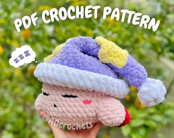 Crochet Sleeping Pink Puff PDF PATTERN