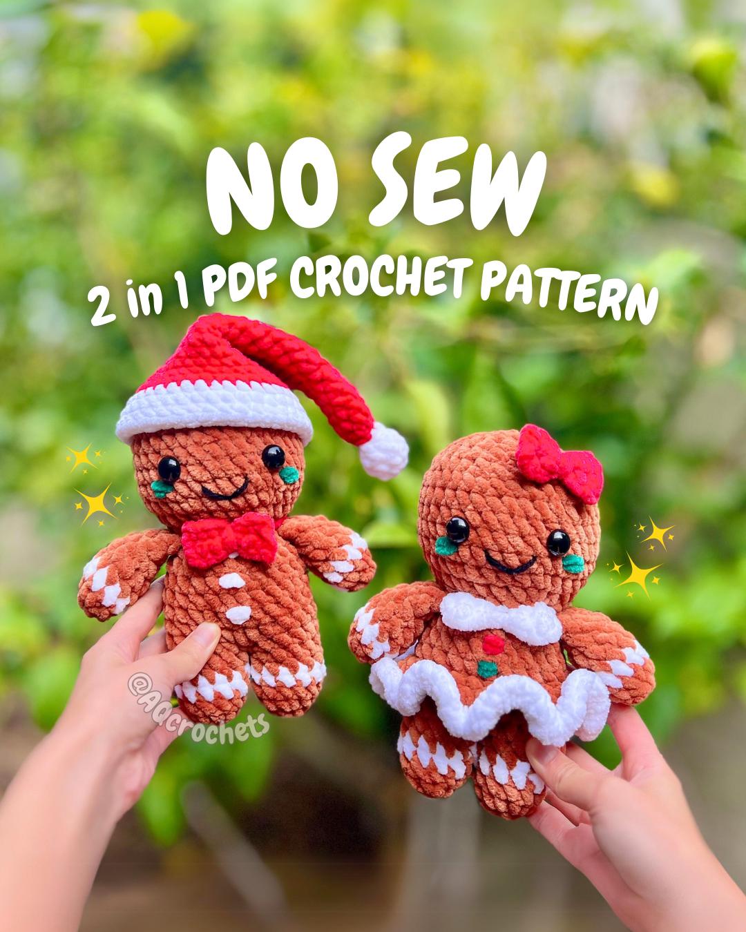 Gingerbread Man and Woman Crochet Pattern ( christmas