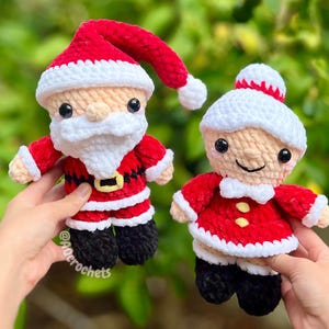santa crochet pattern, christmas crochet pattern, holiday crochet pattern, christmas plush, crochet santa, crochet christmas pattern, cute christmas, xmas crochet pattern, crochet xmas, mrs. claus crochet pattern, amigurumi santa
