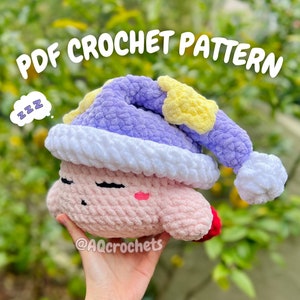Crochet Sleeping Pink Puff PDF PATTERN