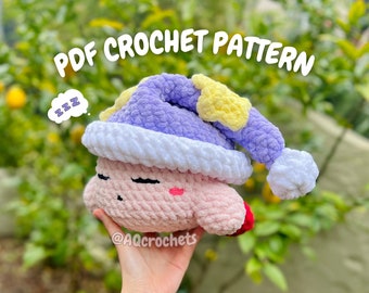 Crochet Sleeping Pink Puff PDF PATTERN