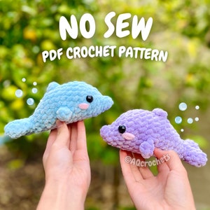 No Sew Mini Delfin Häkelanleitung (keine Nähen Häkelanleitung, Delfin Häkelanleitung, Amigurumi Delfin Anleitung, Delfin Häkelanleitung)