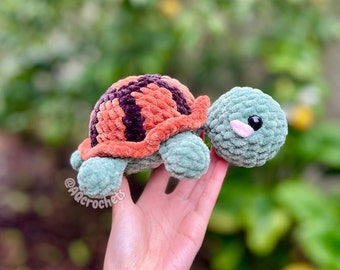 Handmade Crochet Turtle Plushie, Crochet Turtle Stuffed Animal, Amigurumi Turtle Plush, Turtle Crochet Plush - ready to ship!