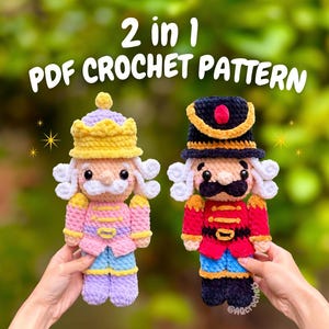 Nötknäppar-virkmönster (amigurumi-nötknäpparmönster, julvirkmönster, virkat nötknäpparmönster, nötknäppardockmönster)