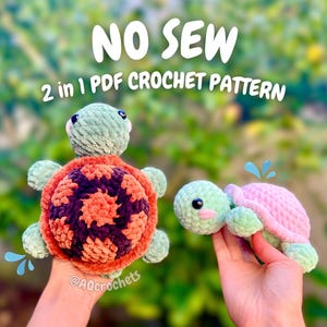 No Sew Baby Turtle Häkelanleitung (keine Sew Häkelanleitung, Häkelschildkröte Anleitung, Amigurumi Schildkröte Häkelanleitung, keine Sew Schildkröte Häkelanleitung)