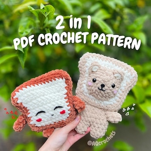 Crochet Bread Buddy and Bread Bear BUNDLE PDF PATTERN (2 for 1)