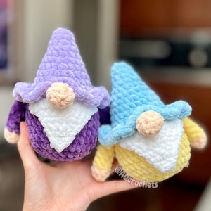 no sew crochet pattern, no sew gnome crochet pattern, amigurumi gnome pattern, gnome crochet pattern, cute gnome pattern, summer crochet pattern, spring crochet pattern, gnome plushi