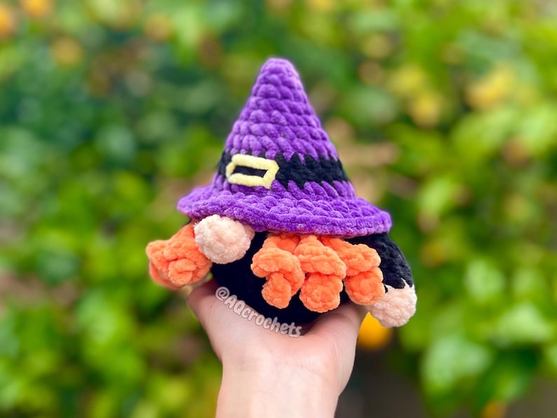 no sew halloween gnomes, crochet halloween gnomes, halloween gnomes crochet pattern, frankenstein gnome crochet pattern, candy corn crochet pattern, witch gnome crochet pattern, crochet frankenstein gnome, crochet candy corn gnome, crochet witch gnome, amigurumi halloween, halloween crochet pattern
