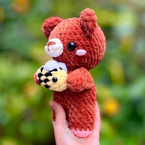 bear crochet pattern, amigurumi bear, panda crochet pattern, amigurumi panda, polar bear crochet pattern, amigurumi panda bear, low sew crochet pattern, bears holding things crochet pattern, crochet bear holding bee, crochet panda holding bamboo, crochet polar bear holding ice cream, cute bear pattern