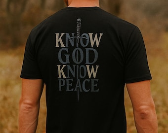 Know God Know Peace Christian T-Shirt – Faith Workout Tee