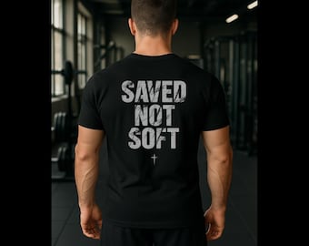 Saved Not Soft Workout Shirt • Christian Athletic Triblend Tee