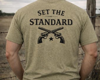 Set the Standard Shirt | Gym Motivation T-Shirt | Workout Triblend Tee for Men | Discipline Fitness Shirt