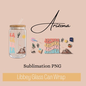 Arizona Libby Beer Can Sublimation Wrap, Arizona PNG Design, Arizona Libbey Beer Can Wrap Printable PNG