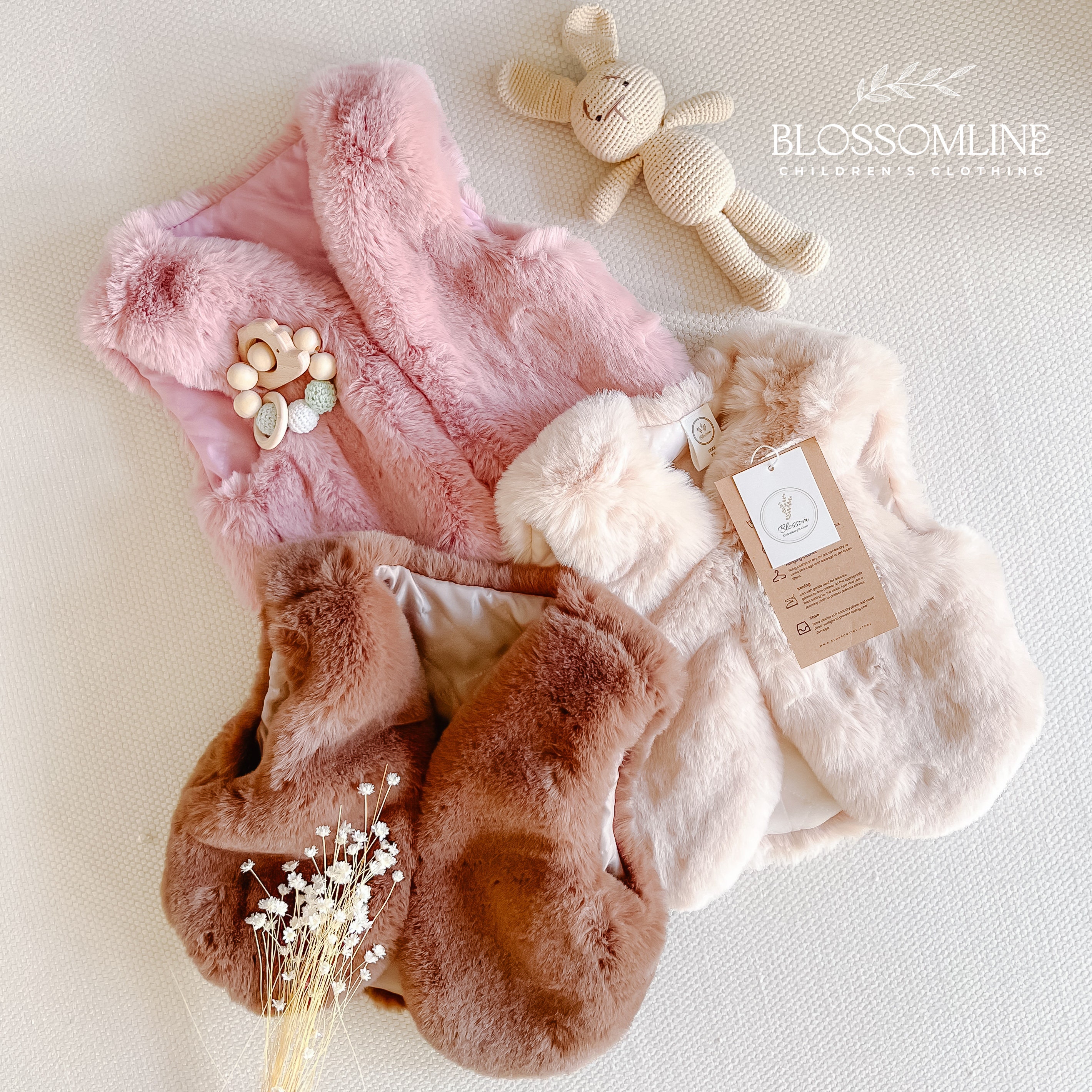 Fabulous Furs Kids Pink Fur Coat Kid's Faux Fur Josie Fox Coat New