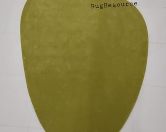 Green rug solid plain rug olive green area rug oval shape handtufted modern abstract designer wool rug for livingroom bedroom hall 8x10 9x12
