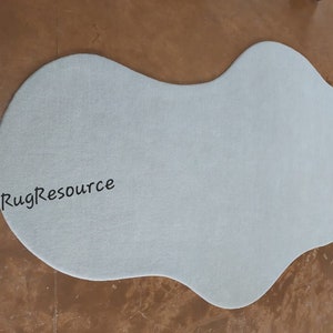 Handmade gray color odd shape 5x7 ft modern abstract designer tufted 100 %woolen area rug for living room bedroom entryway 6x9 8x10 9x12