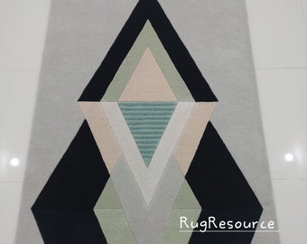 handmade modern abstract designer area rug contemporary rug for living room bedroom hall 4x6 6x9 8x10 9x12 custom size available