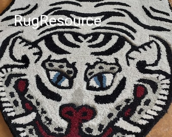 handmade tufted tibetan tiger  rug for living room, bedroom
